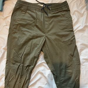 Mens H&M Chino Joggers - Olive